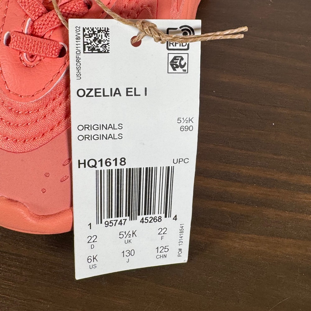 Adidas Baby Ozelia El I Semi Coral Fusion Sneakers HQ1618 Unisex Infant Size 6K - Picture 10 of 13